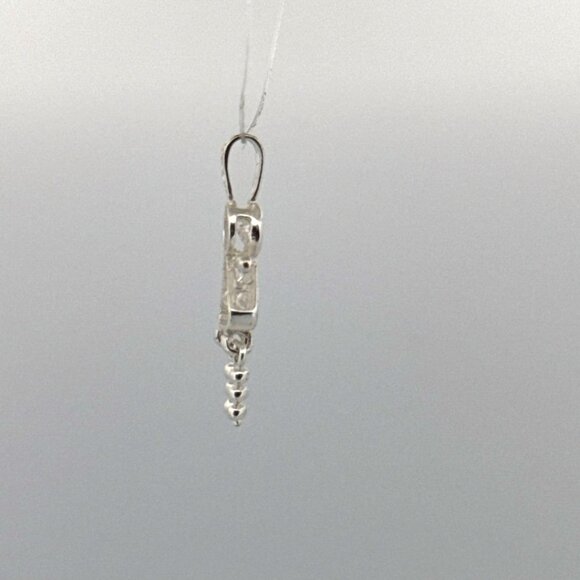 Estate Sterling Silver 925 Girl Pendant Clear Crystals Dangle Arms & Legs 1.6g - Picture 2 of 8